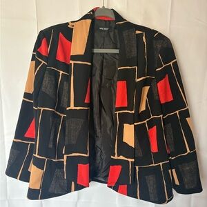 Nine West Black, Tan and Orange Blazer - Size L